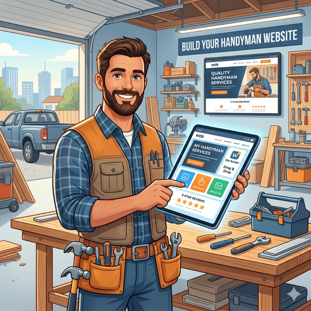Handyman building a website